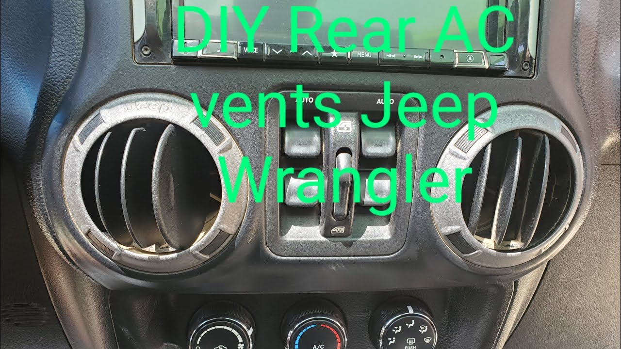 Rear AC vents for jeep wrangler JKU - DIY - YouTube