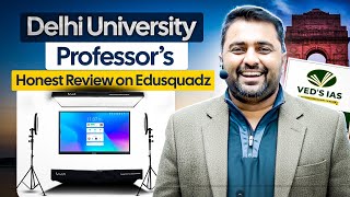 Hybrid Classroom Setup Review by Delhi University Professor | 💻Edusquadz Digital Board Experience!