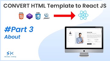 React JS Tutorial #PART_3 - Convert HTML Template to React JS Section About