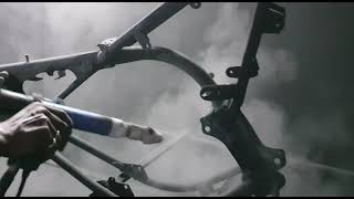 Powder coating my yamaha RXZ Chassis