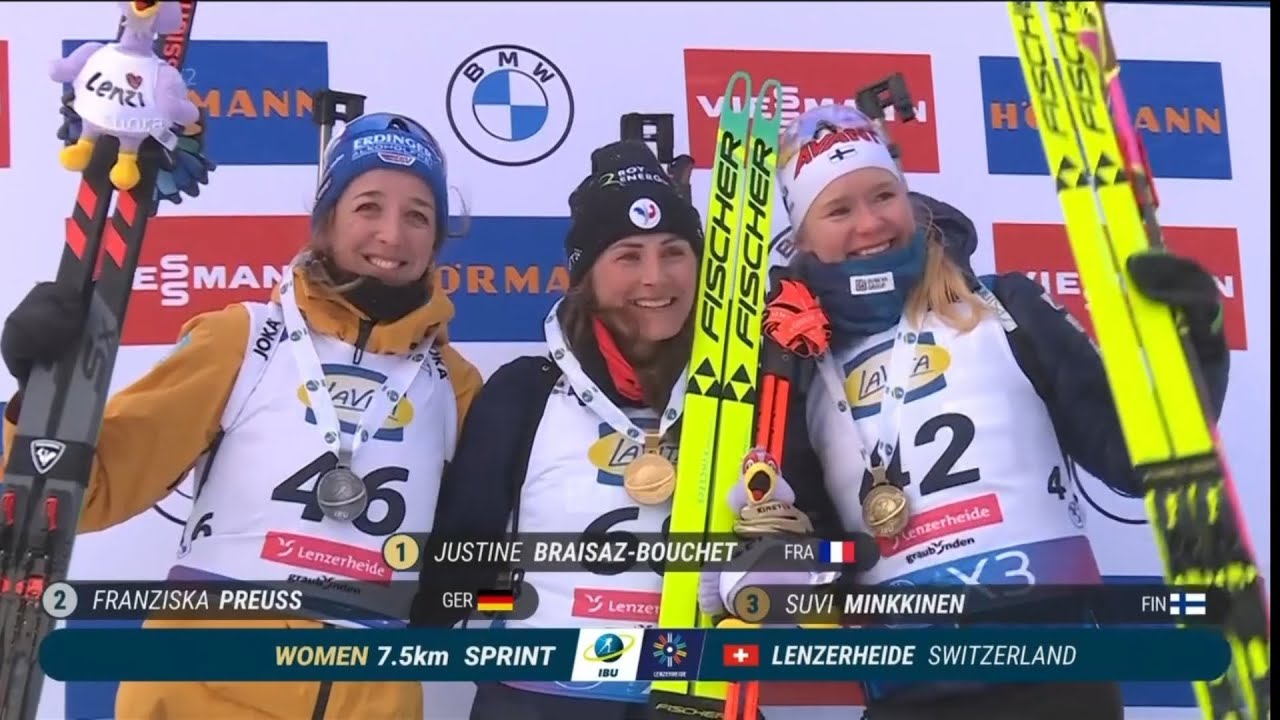 Suvi Minkkinen MM-PRONSSIA ampumahiihdossa, Lenzerheide 14.2.2025