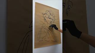 One Line Timothée Chalamet Portrait Sketch