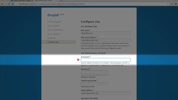 6. How to set up a Drupal installation