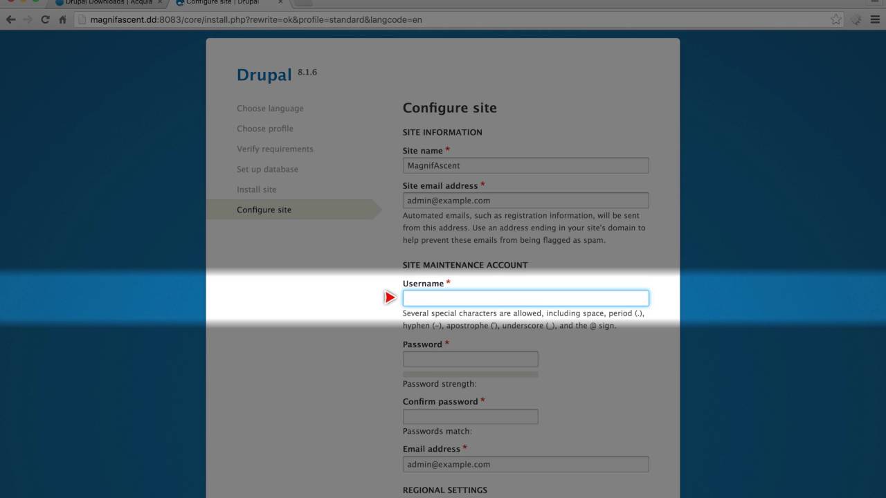 6. How to set up a Drupal installation - YouTube
