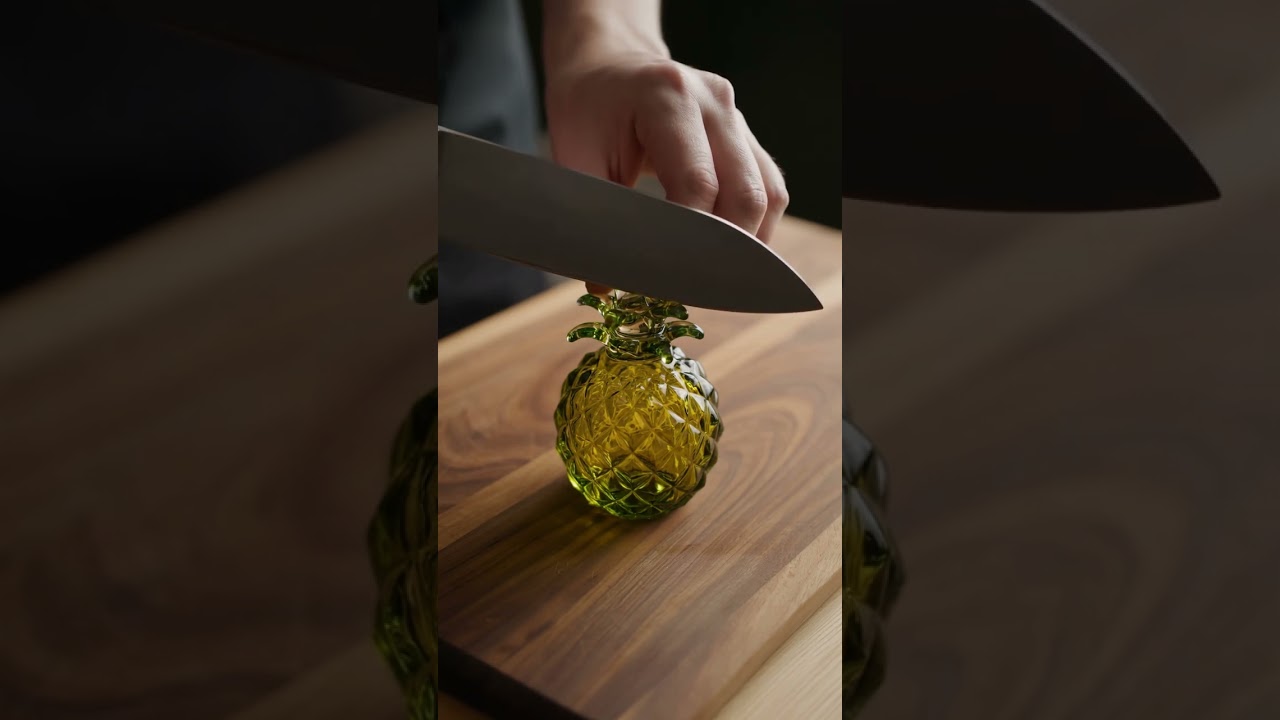 glass pineapple ASMR