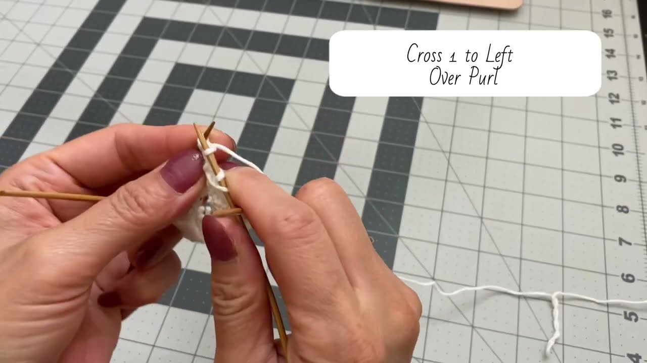 Cross 1 to Left Over Purl