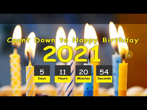 Happy birthday count down ..by pure html css and javascript.