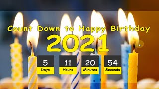 Happy birthday count down ..by pure html css and javascript.