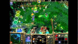 WoDotA Furion and Pudge Double Kill only Seconds when the game start Live