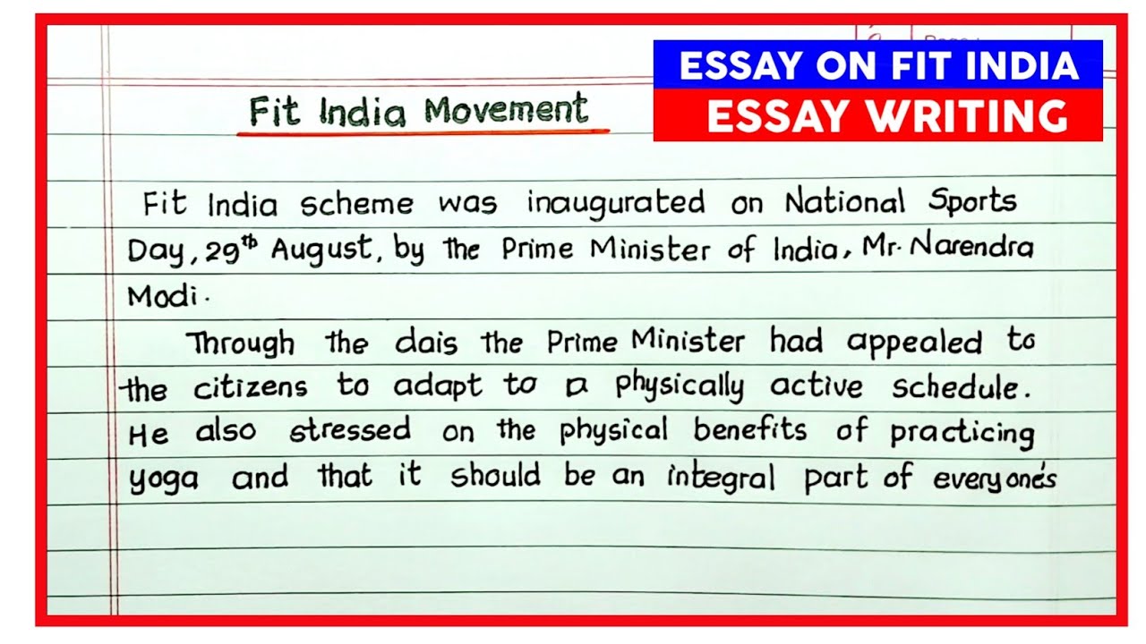 essay on fit india in english