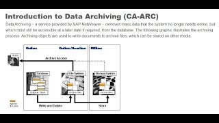 SAP Archiving Workshop Session 01