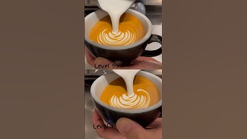 Latte Art Swan: Level 1 VS Level 99 #shorts #latteart #tutorial