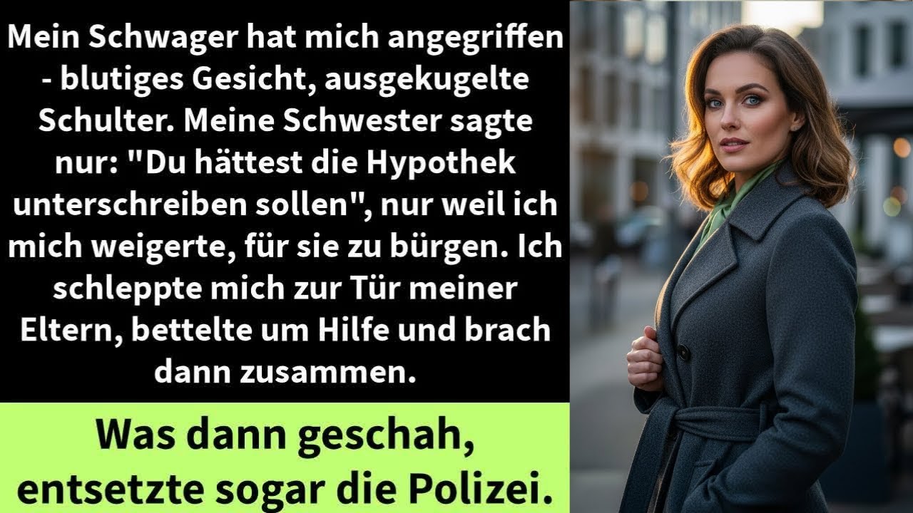 Mein Schwager hat mich angegriffen   blutiges Gesicht, ausgekugelte Schulter  Meine Schwester sa