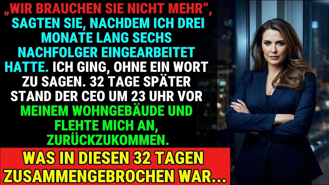 Ich Bildete Sechs Aus – Sie Kündigten Mir. Einen Monat Später Stand Der CEO Vor Meiner Tür