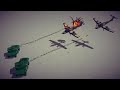 Air vs Ground! Attack Plane Crashes into Two Armored Vehicles. Destroys Both | Besiege