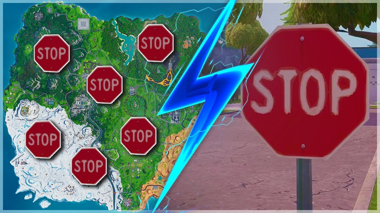Panneau Stop Fortnite Saison 10 Carte