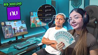 Playing for a bet with the best mobile Free Fire player!