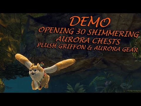 Guild Wars 2 - Opening 30 Shimmering Aurora Chests - Plush Griffon & Shimmering Aurora Cape!