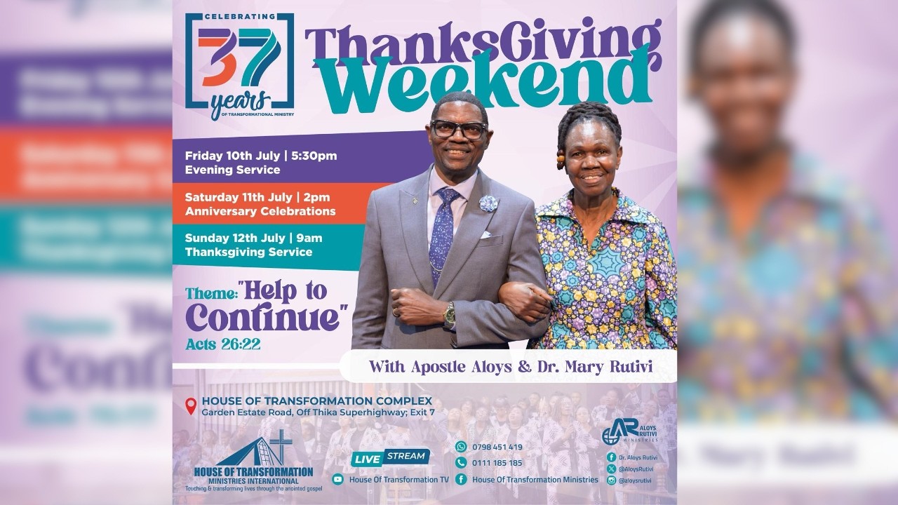 37TH THANKSGIVING CELEBRATIONS |11TH JULY 2026