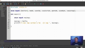 C programozás - 05 - A felsorolás típus - enum