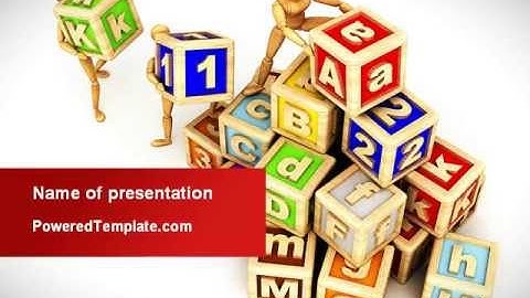 Toy Blocks PowerPoint Template by PoweredTemplate.com