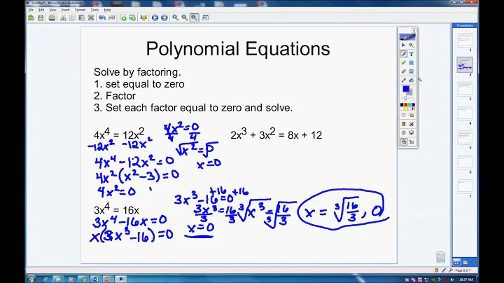 College Algebra 1.6 Solving Polynomial Equations b...