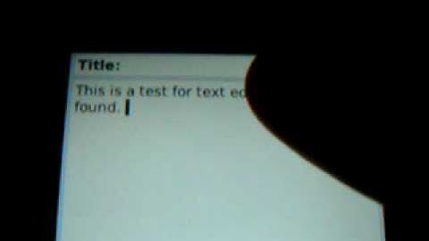 SureType Text Edit Feature in Blackberry Storm OS