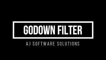 Godown Filter || Tally Customization || TDL