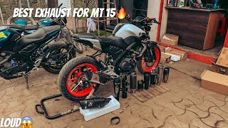 Trying new exhaust for YAMAHA MT 15 Bs6 | PS MotoTube