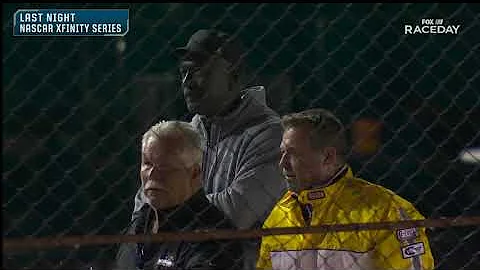 Michael Jordan Stands Behind Mangled Catchfence At...