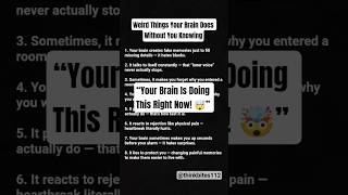 8 Weird Things Your Brain Does Without You Knowing #facts #psychologyfacts #shortvideo #fypシ