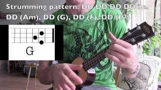 Absolute Beginners Hit the Road Jack uke tutorial chords