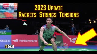 Rackets Strings & Tensions of Pro Mens Singles Badminton Players - 2023 BWF World Championships