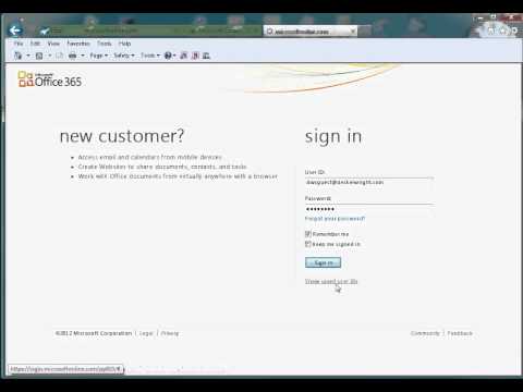Tutorial to Access e-mail Web Portal of Office 365 or Exchange Online