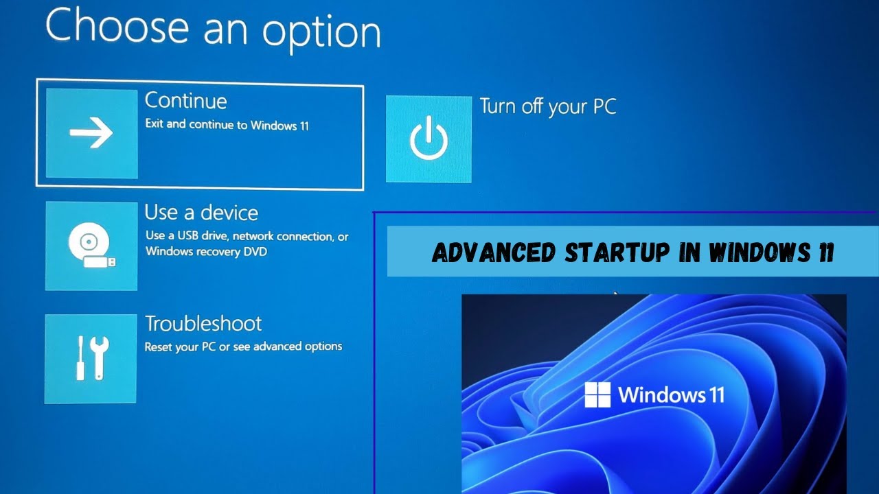 How to open Advanced Startup in Windows 11? | Advanced Startup in ...