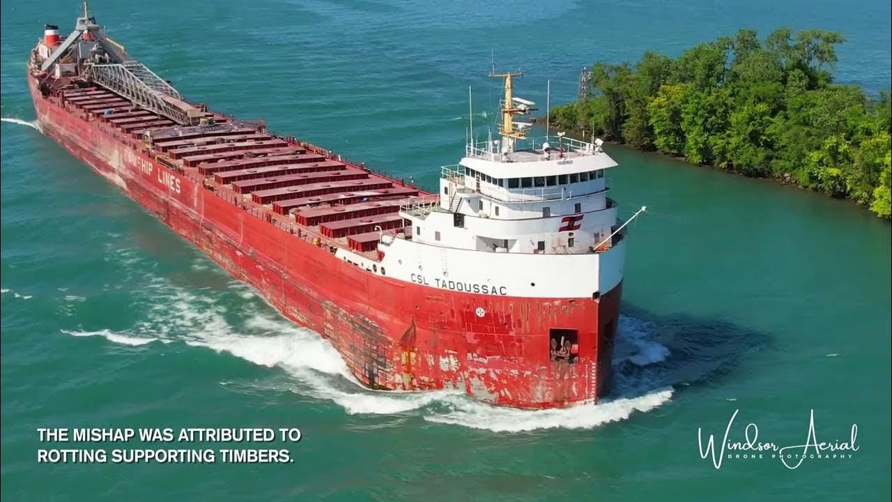 CANADA STEAMSHIP LINES CSL M/V TADOUSSAC by Windsor Aerial Drone
