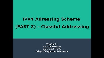 IPV4 Addressing Scheme - (PART 2) - Classful Addressing