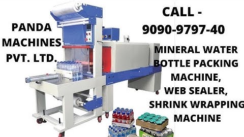Fully Automatic Shrink Wrapping Machine, Water Soda Bottle Packing Machine, WebSealer, Shrink Tunnel