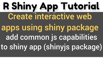 R Shiny App Tutorial | shinyjs | Example |  how to add common javascript capabilities to R Shiny app