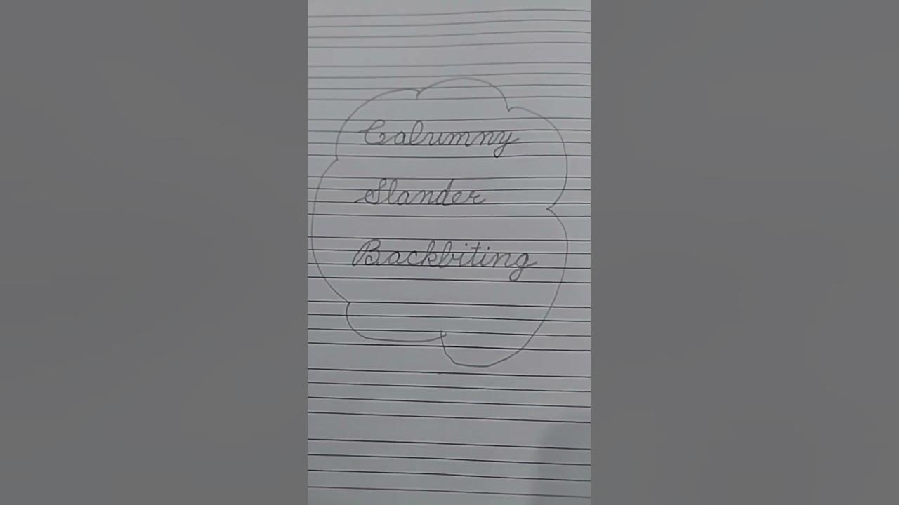 Synonyms of Calumny