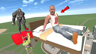 Franklin Survive 24 Hours In A Bed With Monsters In Indian Bike Driving 3d screenshot 4