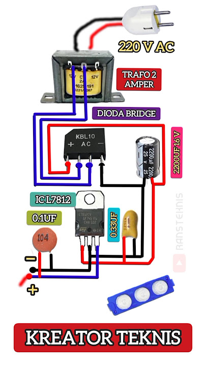 #ransteknis buat adaptor 12 volt