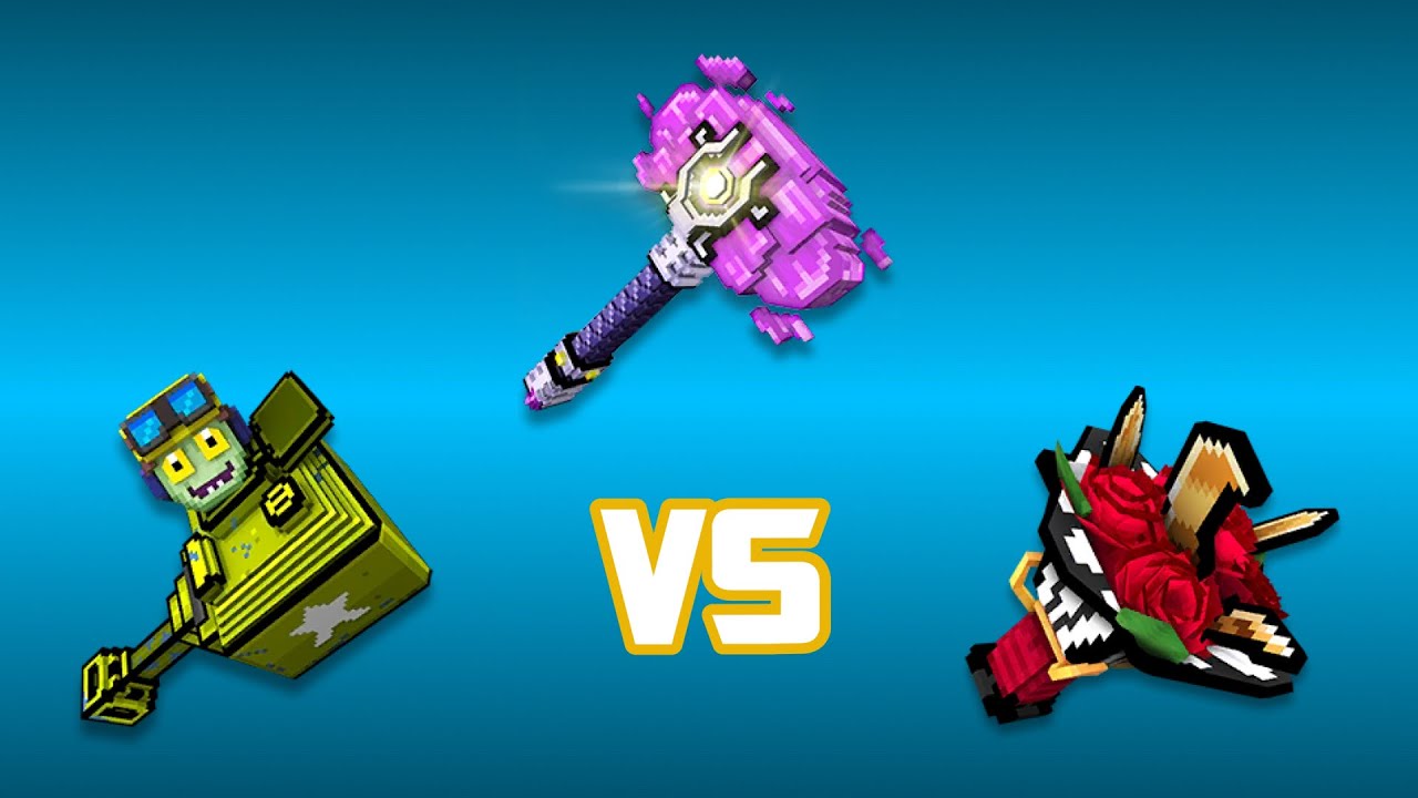 Pixel Gun 3D - Tank Turret Vs Lightbringer Vs Danger Bouquet [Verses | Voice Announcement]
