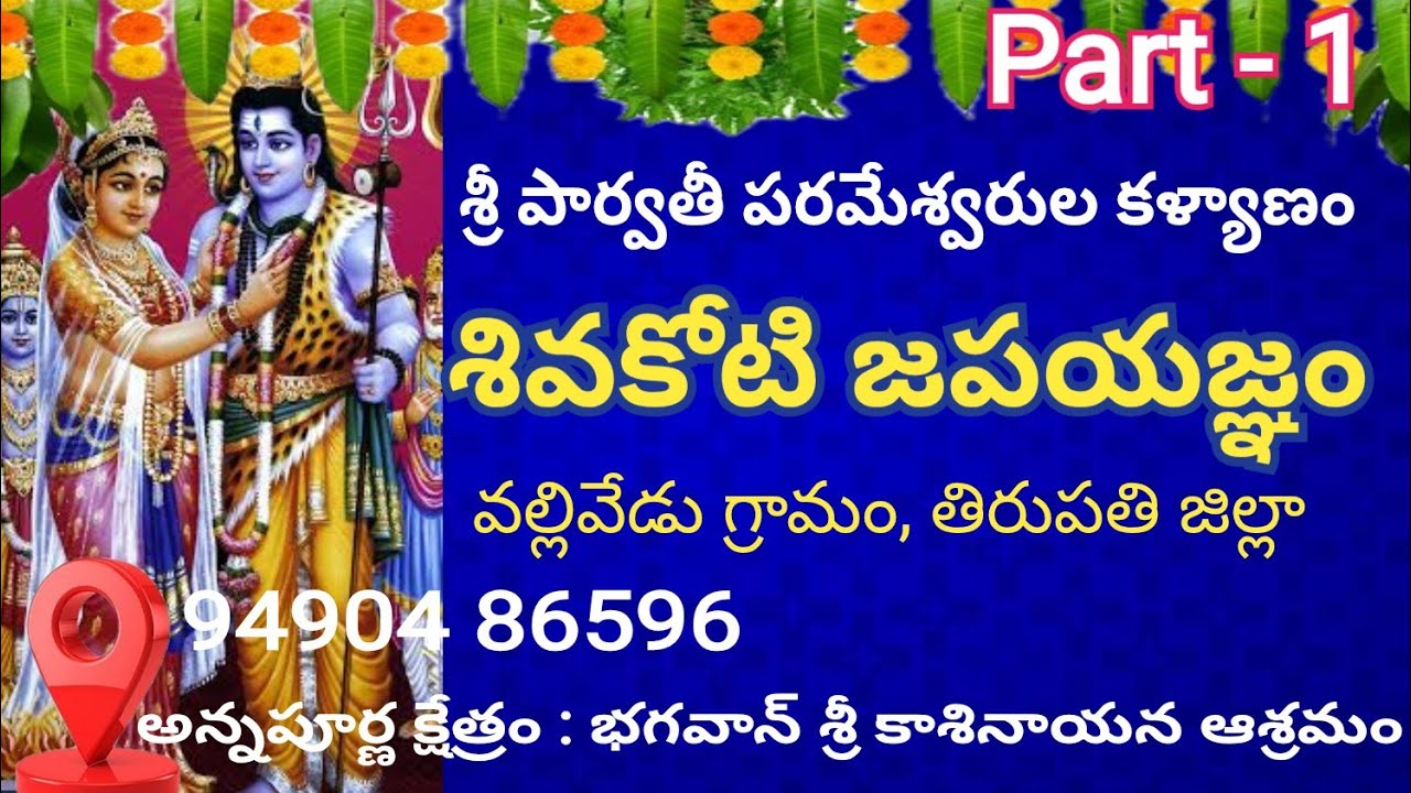 లక్షలాది భక్తుల సమక్షంలో శ్రీ పార్వతీ పరమేశ్వరుల కళ్యాణ మహోత్సవం | శివకోటి జప యజ్ఞం LIVE