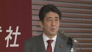 「いよいよクライマックス」 自民・安倍総裁が講演