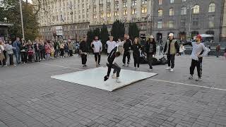Street dancing in Kyiv Ukraine autumn 2022 - DLS team - t-Zhuk, Alina Pash - Amaga