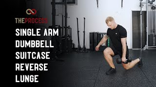 Single Arm Dumbbell Suitcase Reverse Lunge