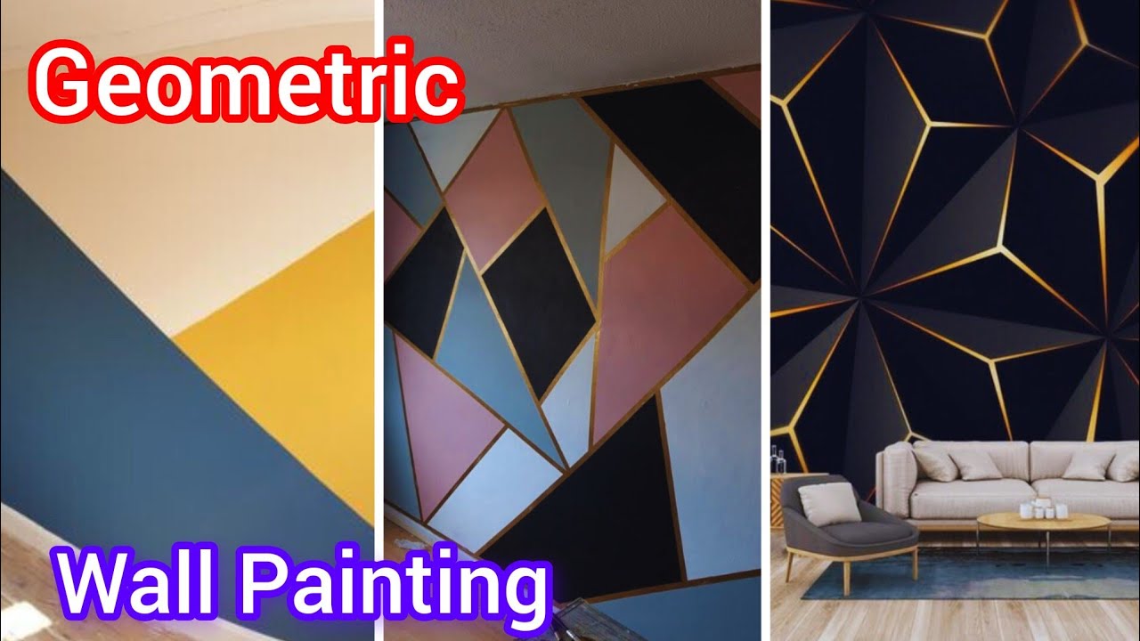 Wall Painting Design | Geometric Wall Painting| home decor Interior ...