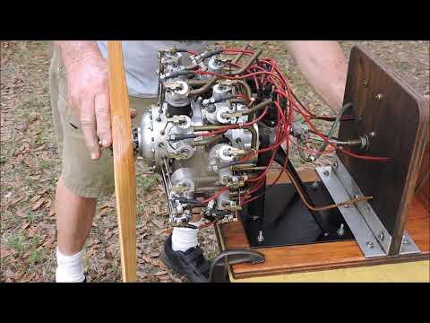 Running 18 Cylinder Pratt and Whitney Model AIrcraft engine