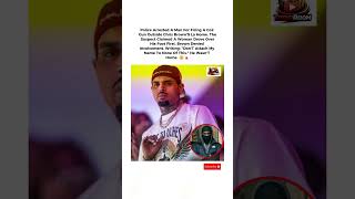 Shots Fired Outside Chris Brown's Home – Suspect Arrested After Shooting at Woman's Car 😳🚨#shorts